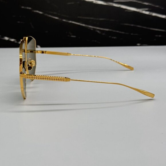 NEW VALENTINO VLS-115B WOMEN OVERSIZED GREEN GOLD SUNGLASSES VALENTINO V-HEXAGON - Picture 7 of 12